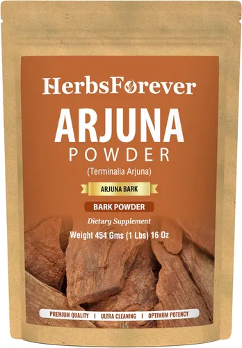HerbsForever Arjuna Powder – Terminalia Arjuna – Sin OMG, Orgánico, Vegano – 454 GMS