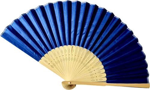 Miniatura 2 de Abanicos personalizados decorativos plegables ventiladores de seda para iglesia personalizados para recuerdos de boda impresos en hueso de abanico