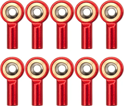 Paquete de 10 varillas de acoplamiento de aluminio M2, rótula M2.0 de 0.59 pulgadas, soporte de cabeza de bola compatible con Tamiya Mini 4WD HSP RC