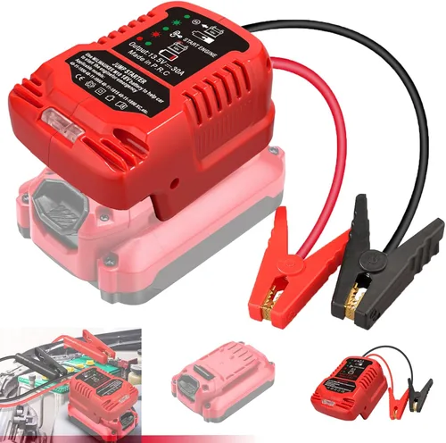 Abrazaderas de Cable de Puente de Batería de Servicio Pesado para Batería Craftman de 20V, Convierte a Arrancador de Puente Amplificador Automotriz