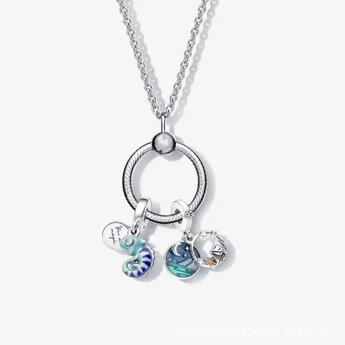 Miniatura 21 de Colgante de plata de ley 925, joyería para niña, regalos para mujer, pulsera y collar