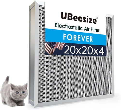 Miniatura 9 de UBeesize 20x25x1 Filtro de aire electrostático reutilizable para HVAC y aire acondicionado, filtro para estufa, MERV 8, lavable, dura toda la vida