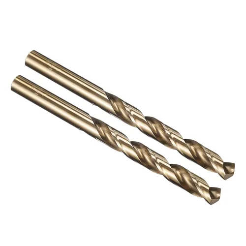 Miniatura 156 de PATIKIL Broca Jobber de 0.039 in, vástago recto M35 cobalto 5% acero de alta velocidad 135° acabado dorado para metal duro de acero inoxidable - 2