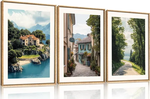 Miniatura 30 de Arte de Pared de Lienzo Enmarcado con Grandes Pinceladas Abstractas, Decoración de Pared Azul Marino Neutro, Pintura de Pared Moderna en Tonos