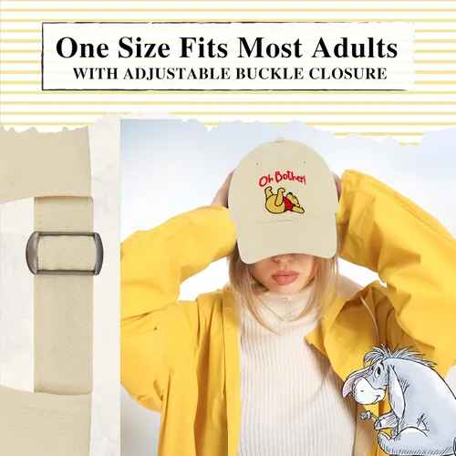 Miniatura 22 de Disney Winnie The Pooh Dad Hat, Adjustable Cotton Baseball Cap with Curved Brim