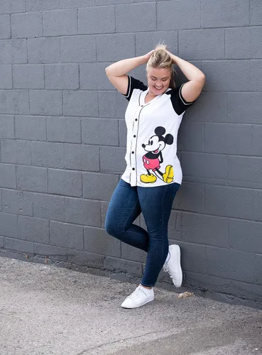 Miniatura 4 de Disney Mickey Mouse Stitch Jack Skellington - Camiseta de manga corta para mujer Blanco - Mickey