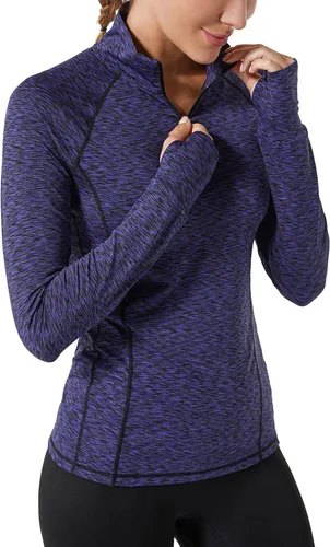 Miniatura 2 de Camiseta de entrenamiento de manga larga con cremallera de 14 para mujer