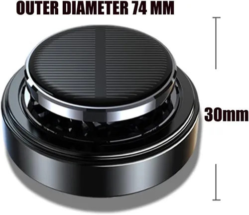 Miniatura 5 de Ambientador de aire para automóvil con energía solar con 3 aceites esenciales, difusor giratorio de aromaterapia para automóvil, perfume, fragancia