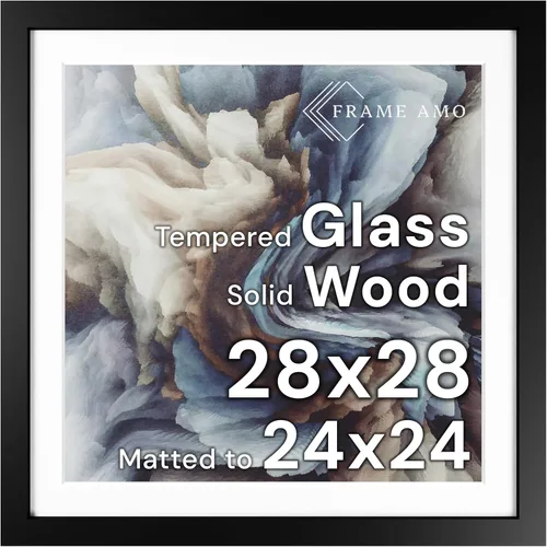 Miniatura 109 de Frame Amo Marco de póster de madera maciza de 13 x 19 pulgadas, color natural, tapete blanco para imagen de 11 x 17 pulgadas, parte frontal
