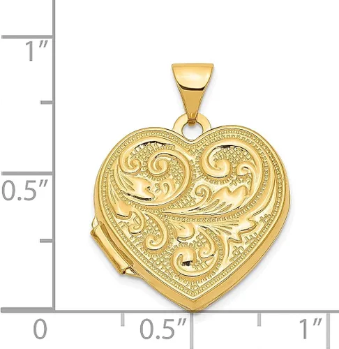 Miniatura 5 de Colgante de oro amarillo de 14 quilates Love You Always con dije de corazón para mujer, regalos para ella