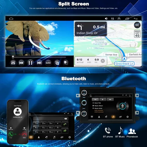 Miniatura 6 de Actualización de radio para Ford F150 2004-2008, F250 2006-2016, Ford E150/E250/E350 2009-2014, Expedition 2007-2014, Explorer Escape 7 pulgadas