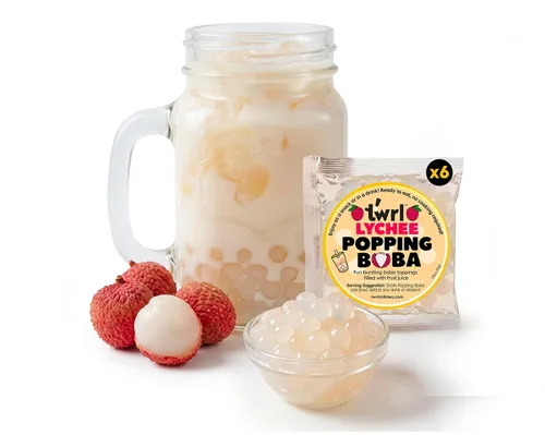 Miniatura 14 de Twrl Cobertura de té Boba de burbujas de azúcar morena – Perlas Boba taiwanesas, cobertura de tapioca estilo café, instantáneo, perfecto para té