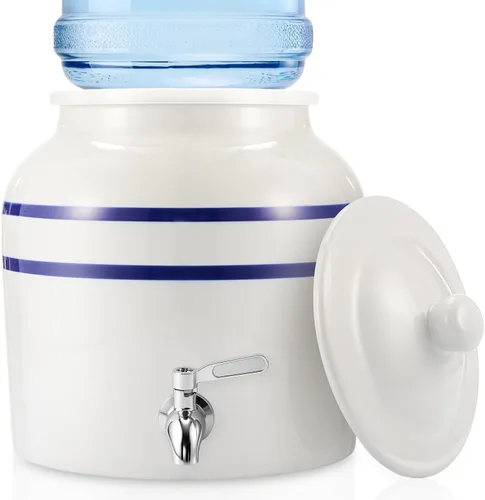 Miniatura 9 de FillTouch 1 juego de dispensador de agua de cerámica con grifo de acero inoxidable 304, válvula y tapa para jarras de 3 a 5 galones, enfriador