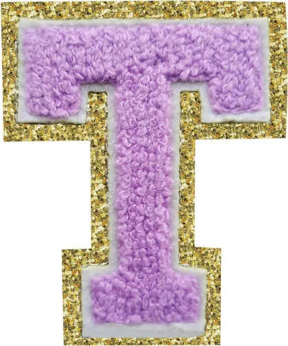 Miniatura 53 de SPRT - Parches de letras de chenilla universitaria con purpurina, parche de letras blancas para planchar con letras del alfabeto para disfraz