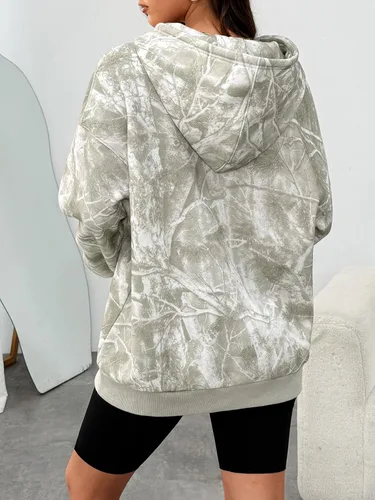 Miniatura 248 de Trendy Queen - Sudaderas extragrandes con capucha para mujer, suéteres de manga larga, sin botones, de vellón, de otoño, ropa de invierno