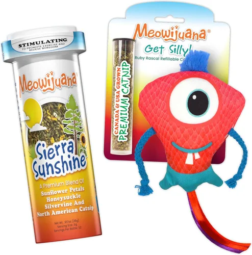 Miniatura 7 de Meowijuana Paquete Blue Blob Consigue un juguete de Bob azul recargable tonto y mezcla de hierba gatera Whisker Tickler Promueve el juego