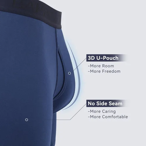 Miniatura 3 de BAMBOO COOL Ropa interior para hombre para hombre, excelente soporte en forma de U, ropa interior de viscosa de bambú suave (paquete de 4)