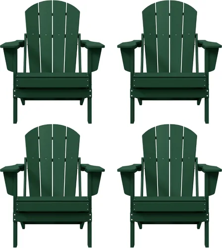 Miniatura 27 de HDPE Laguna Silla Adirondack plegable de polietileno (juego de 2), teca