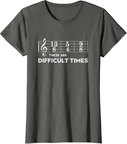Miniatura 60 de Musician - Camiseta con texto en inglés "These are Difficult Times", talla S