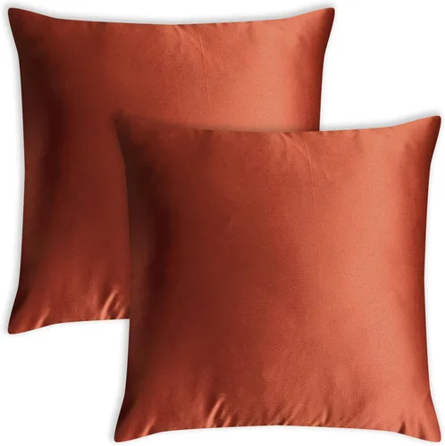 Miniatura 14 de AVKA Studio Fundas de Cojines Decorativos de Satén de Calidad Gruesa - Juego de 2 - Negro 12x12 pulgadas Fundas de Almohada Decorativas - con Forro