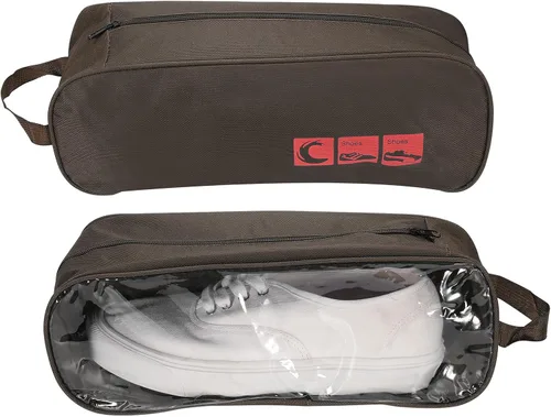 Miniatura 4 de PATIKIL Bolsas de zapatos de golf, bolsa organizadora de zapatos deportivos portátil, bolsa transpirable con cremallera para zapatos deportivos