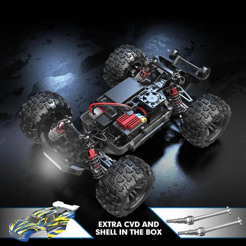 Miniatura 5 de HYPER GO H16BM - Autos RC rápidos sin escobillas de 42 Mph para adultos, 1/16 Hobby Off-Road RC Camión, auto de control remoto RTR