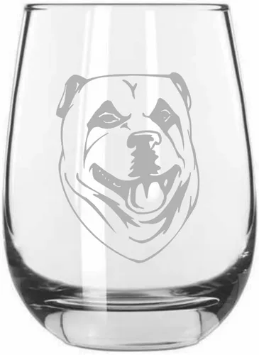 Miniatura 548 de Sakhalin Husky Dog - Copa de vino grabada personalizada de 15.25 onzas sin tallo