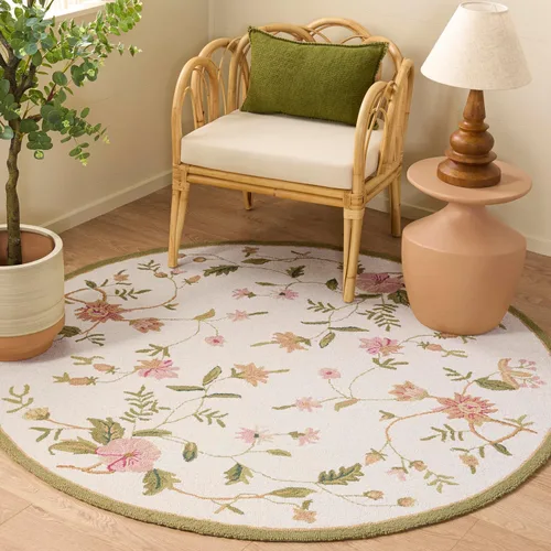 Miniatura 14 de SAFAVIEH Chelsea Collection - Alfombra decorativa de 1 pies 8 pulgadas x 2 pies 6 pulgadas, color negro, lana de campo francesa enganchada a mano