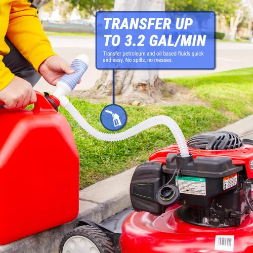 Miniatura 3 de TERA PUMP Bomba de Transferencia de Combustible Manual Duradera Sifón, Bomba de Sifón Manual para Gasolina, Diésel, Aceites Ligeros, Queroseno, Agua