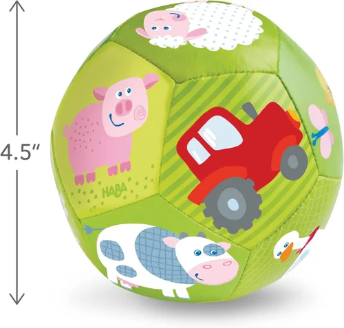 Miniatura 7 de HABA Pelota suave para bebé, tiempo boca abajo y juego sensorial, pelota de juego infantil de 4.5 pulgadas, ideal para gatear, para bebés de 6 meses
