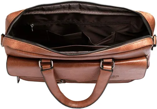 Miniatura 6 de Hebetag Bolso bandolera de cuero pequeño para hombres y mujeres, para viajes al aire libre, negocios
