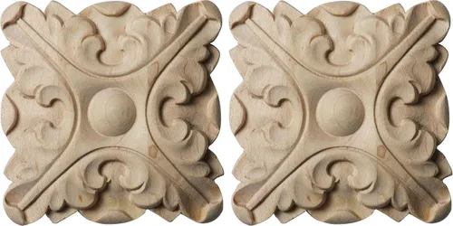 Miniatura 8 de Ekena Millwork ROS02X02ACAL Acanthus Square Rosette, 2 3/4"W x 2 3/4"H x 1/2"P, Aliso