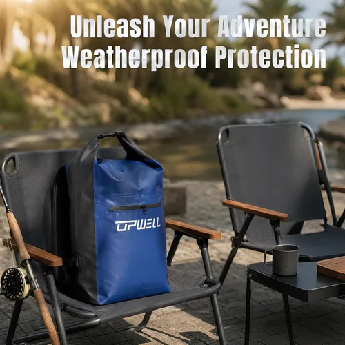 Miniatura 5 de UPWELL 20L Impermeable Bolsa Seca Boating Mochila para Viajes Senderismo Camping Kayak Senderismo Natación Flotante Sumergible Bolsa Seca Azul