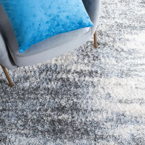 Miniatura 2 de SAFAVIEH Berber Shag Collection BER273A - Alfombra moderna abstracta que no desprende pelusa, de 1.2 pulgadas de grosor, para entrada, sala