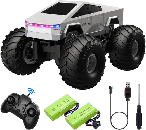 Miniatura 7 de Auto de Control Remoto Cyber Camión RC Juguete, 1:16 2.4GHz 4WD Todoterreno Anfibio Impermeable Camión Monstruo para Todo Terreno, Regalos