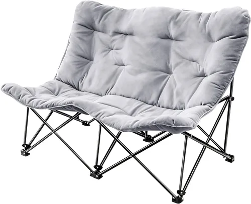 Miniatura 7 de Silla de mariposa acolchada y cómoda, silla plegable con respaldo alto para dormitorio, sala de estar, camping, césped
