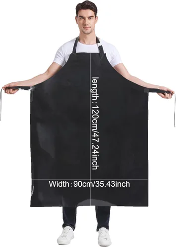Miniatura 4 de Nanxson Delantal impermeable de TPU Delantal de trabajo industrial ligero con hebilla ajustable delantales de carnicero para lavavajillas CF3148