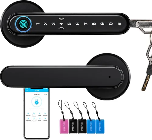 Miniatura 12 de TTLock Smart Lock - Cerradura automática de entrada sin llave con Bluetooth con huella digital y pantalla táctil para puerta delantera, oficina