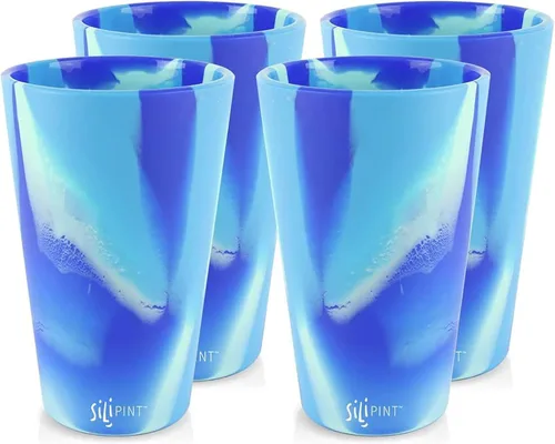 Miniatura 20 de Silipint Vaso de pinta de silicona de 16 oz – Vaso reutilizable irrompible sin BPA de silicona – Apto para lavavajillas, microondas y congelador