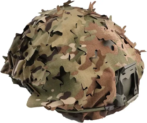 Miniatura 7 de Funda táctica para casco de malla transpirable, camuflaje camuflaje para casco táctico militar, combate, casco rápido