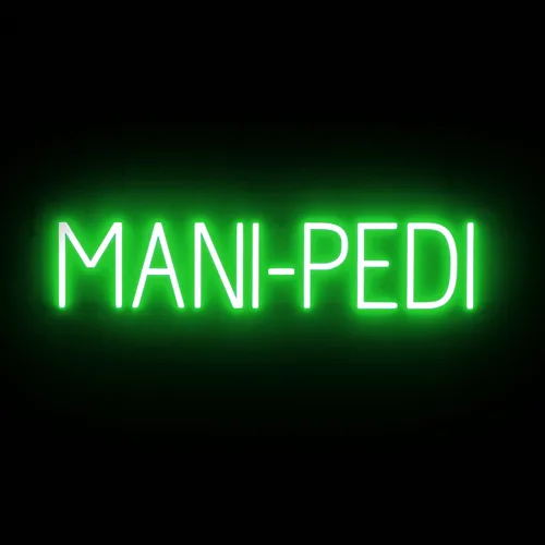 Miniatura 10 de SpellBrite MANI-PEDIS - Letrero para salones de manicura Letreros relacionados con salones de uñas con aspecto de neón, luz LED roja 33.4 x 6.3