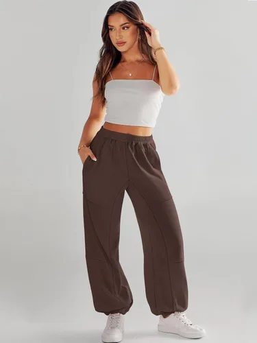 Miniatura 6 de ANRABESS Pantalones deportivos de cintura alta para mujer