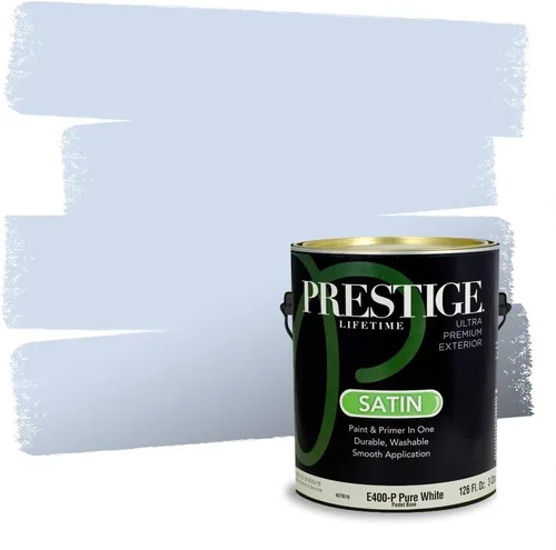 Miniatura 1342 de Pintura Exterior + imprimación PRESTIGE, todo-en-uno, 1 galón, acabado mate, color comparable al Valspar* Royal Gray* VS151-Gris real