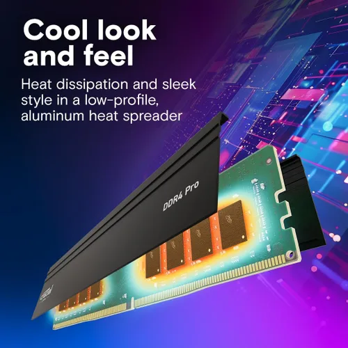 Miniatura 5 de Crucial Pro CP2K32G4DFRA32A - Kit de memoria RAM DDR4 de 64 GB (2x32GB), 3200MHz (o 3000MHz o 2666MHz) para escritorio, compatible con Intel y AMD
