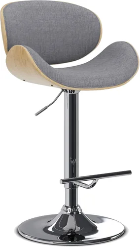 Miniatura 15 de SIMPLIHOME Marana - Taburete de bar giratorio ajustable, altura del asiento de 37 a 45 pulgadas, taburete tapizado en piel sintética vegana negra