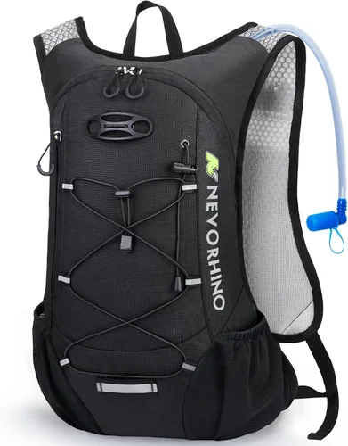 Miniatura 14 de Mochila ligera de hidratación, mochila para correr con bolsa de agua de 2L, mochila de hidratación Hydro para ciclismo, senderismo, apta