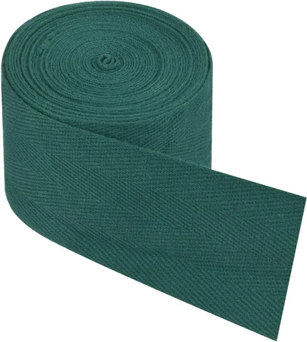 Miniatura 233 de PATIKIL Cinta de sarga de algodón de 1 pulgada, 50 yardas, cinta de algodón, cinta de encuadernación al bies, cinta de espiga para costura, Verde