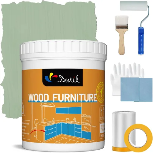 DWIL Pintura acrílica para madera para muebles, semibrillante, adecuada para renovación de superficies de madera, no tóxica e inodora, ecológica y
