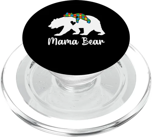 Miniatura 7 de Mama Bear Love Support Autism Awareness Bear Family PopSockets Adhesive PopGrip