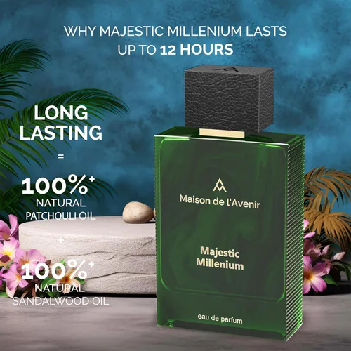 Miniatura 3 de Maison de l'Avenir Majestic Millennium Eau de Parfum Fragancia picante Colonia y perfume de larga duración Aceites naturales y esenciales